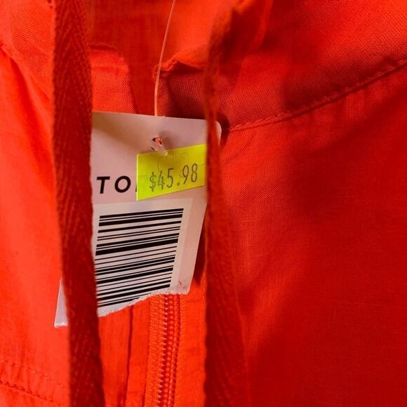 Torrid Cropped Anorak Jacket in Sunset Red Size 1X - Picture 4 of 13